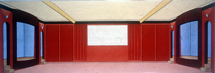 Het nieuwe Groninger Museum (ontwerp) (uit serie interieurstudies)